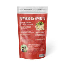 Load image into Gallery viewer, Red sprouting seed package for growing organic alfa-broc superfood sprouts at home