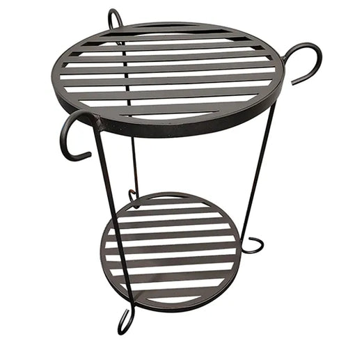 2 Tier Newport Round Stand, Black