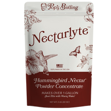 Load image into Gallery viewer, Pop's Birding Nectarlyte hummingbird nectar powder concentrate package, 2 pound size