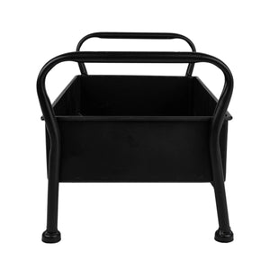 Auden Footed Farmhouse Caddy Black Metal