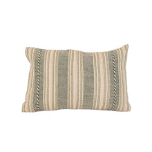 Load image into Gallery viewer, Griffin 14x22 Striped Green Outdoor Indoor Filled Pillow