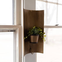 Load image into Gallery viewer, Brass Boho Decor Curved Wall Planter Pot Metal