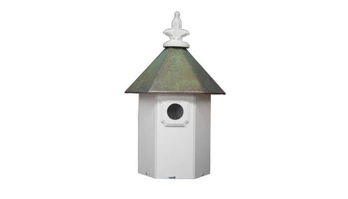 Blue Bird House w/copper Roof verdi finish Item: BBHV