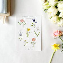 Load image into Gallery viewer, Garden flowers sticker sheets