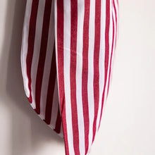 Load image into Gallery viewer, Candy Cane Red Fabric Bow