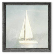 Load image into Gallery viewer, &#39;Off the Dock&#39; (Square) Framed Canvas Wall Art: White / 27.5 x 27.5