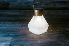 Load image into Gallery viewer, Gem Light - 6.75&quot; Glass Outdoor Solar Lantern - Milk