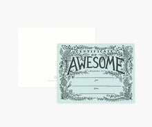 Load image into Gallery viewer, Certificate of Awesome card