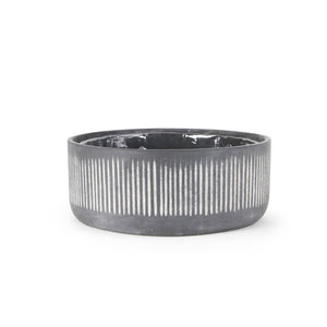 Ceramic Bamboo Ridged Planter - Black