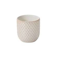 Load image into Gallery viewer, Cream colored ceramic plant pot with raised dotted texture pattern