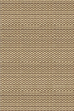 Load image into Gallery viewer, Brown and beige checkered woven outdoor mat with geometric pattern