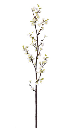 Faux Plum Blossom Branch (white)