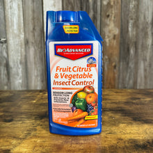 Load image into Gallery viewer, Blue bottle of Bioadvanced Fruit Citrus Vegetable Insect Control concentrate pesticide on wooden surface