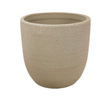 Load image into Gallery viewer, Maddox ceramic planter pot in neutral beige with textured finish on white background