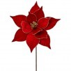 22 In Velvet Leaf Poinsettia Stem