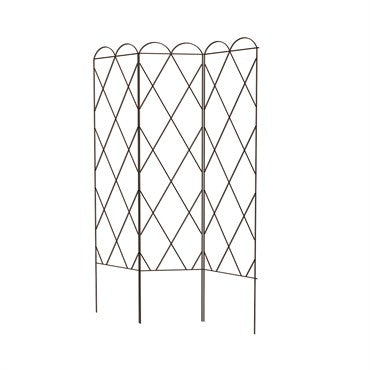 Panacea Rustic Heirloom Expandable Pea Trellis- 60in - 3 Panel - Rust