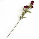 Load image into Gallery viewer, Artificial wine-red aster flower stem with multiple blooms and green foliage