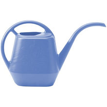 Load image into Gallery viewer, Blue plastic watering can with long curved spout and carrying handle