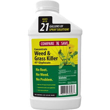 Load image into Gallery viewer, Compare-N-Save concentrated weed and grass killer herbicide bottle with glyphosate formula