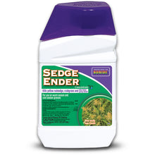 Load image into Gallery viewer, Bonide Sedge Ender herbicide concentrate bottle with purple cap for killing nutsedge and crabgrass