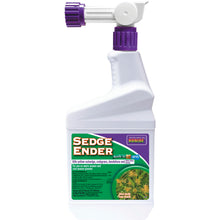 Load image into Gallery viewer, Bonide Sedge Ender herbicide spray bottle with purple cap and green label