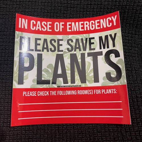 Sticker Plant Emergency