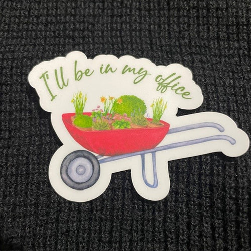 Sticker Wheelbarrow Office