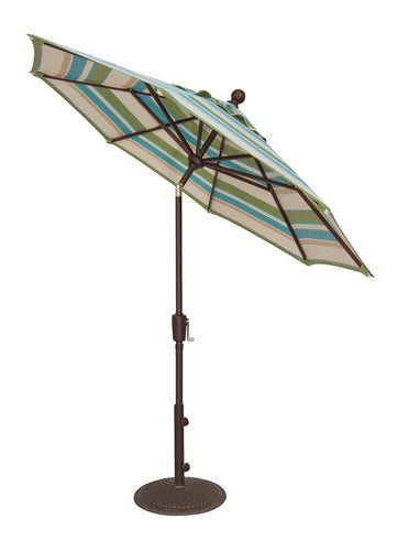 Push Button Tilt 7.5' Octagonal Aluminum Market Patio Umbrella