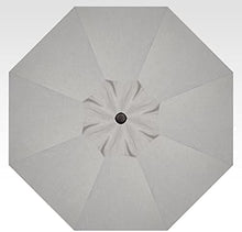 Load image into Gallery viewer, Gray octagonal patio umbrella viewed from above showing fabric panels and center pole