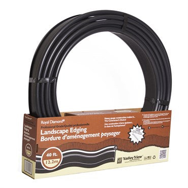 Valley View Royal Diamond Professional Edging - 40ft x 5in - Black
