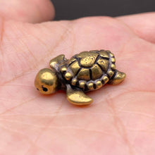 Load image into Gallery viewer, Brass Mini Turtle Decoration