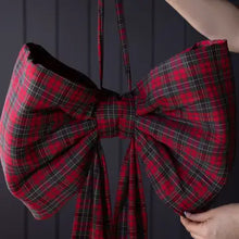 Load image into Gallery viewer, Oversized Plaid Red Bow