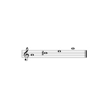 Load image into Gallery viewer, Musical staff notation showing four whole notes in treble clef