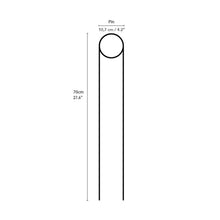 Load image into Gallery viewer, Metal plant stake with circular top measuring 70cm tall and 10.7cm diameter
