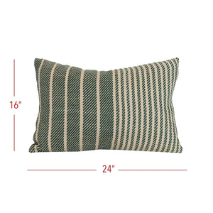 Delmare 16x24 Outdoor Indoor Farmhouse Stripe Filled Pillow