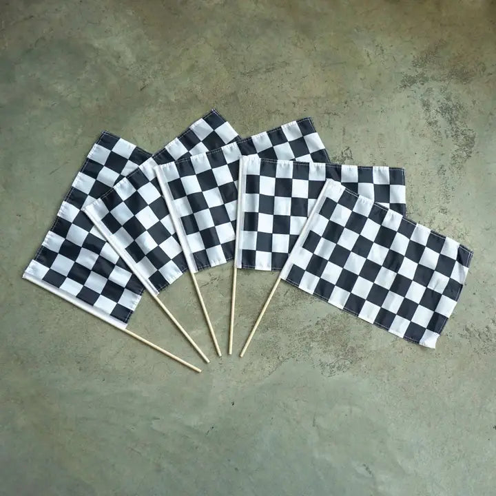 5 Pack Checkered Racing Stick Flags - Perfect for Garden Decor – Wasson ...