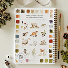 Load image into Gallery viewer, Woodland watercolor workbook