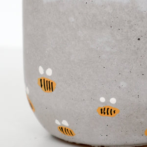 Bell Planter Painted - 3" | Bees, Arch, Daisy, Chilis: Green with Daisies
