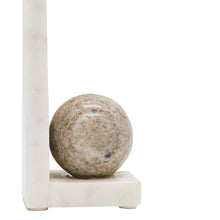 Load image into Gallery viewer, Soren Beige and White Marble Modern Bookends Set 2