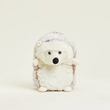 Load image into Gallery viewer, Cute plush hedgehog stuffed animal toy in cream and brown colors with black eyes