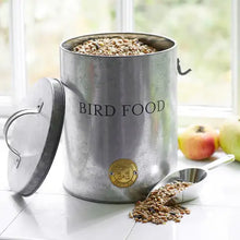 Load image into Gallery viewer, SC Galvanized Bird Food Tin