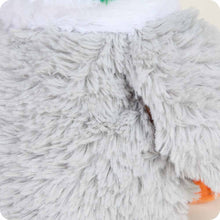 Load image into Gallery viewer, Close-up view of white fluffy Mallard Warmies plush toy showing soft furry texture