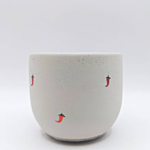 Load image into Gallery viewer, Bell Planter Painted - 3&quot; | Bees, Arch, Daisy, Chilis: Green with Daisies
