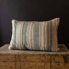 Load image into Gallery viewer, Griffin 14x22 Striped Green Outdoor Indoor Filled Pillow