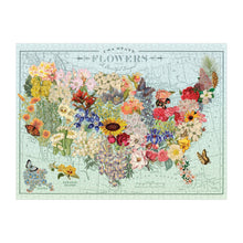 Load image into Gallery viewer, Wendy Gold USA State Flowers 1000 Piece Puzzle by Galison