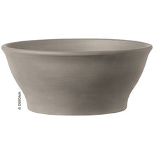 Load image into Gallery viewer, Gray ceramic cache bowl planter with wide rim and tapered design