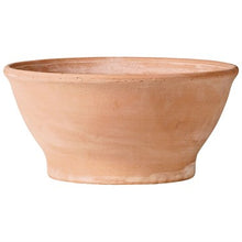 Load image into Gallery viewer, Terracotta ceramic cache bowl planter with smooth finish and tapered design