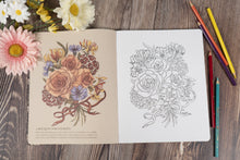 Load image into Gallery viewer, Floriography Coloring Book by Jessica Roux: Paperback; 96 pages / English