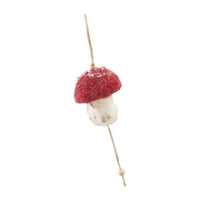 Load image into Gallery viewer, Felt Mushroom Garland with Paulownia Wood Beads