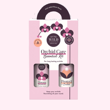 Load image into Gallery viewer, We The Wild Orchid Care Essential Kit with Bloom Concentrate and Protect products in pink packaging